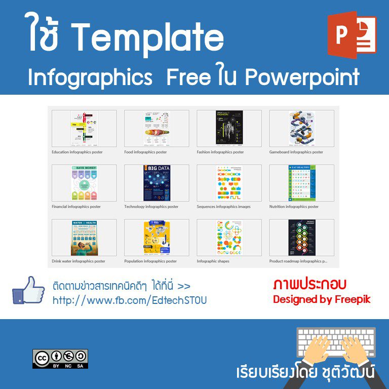 ใช้ Template Infographic Free ใน Powerpoint
