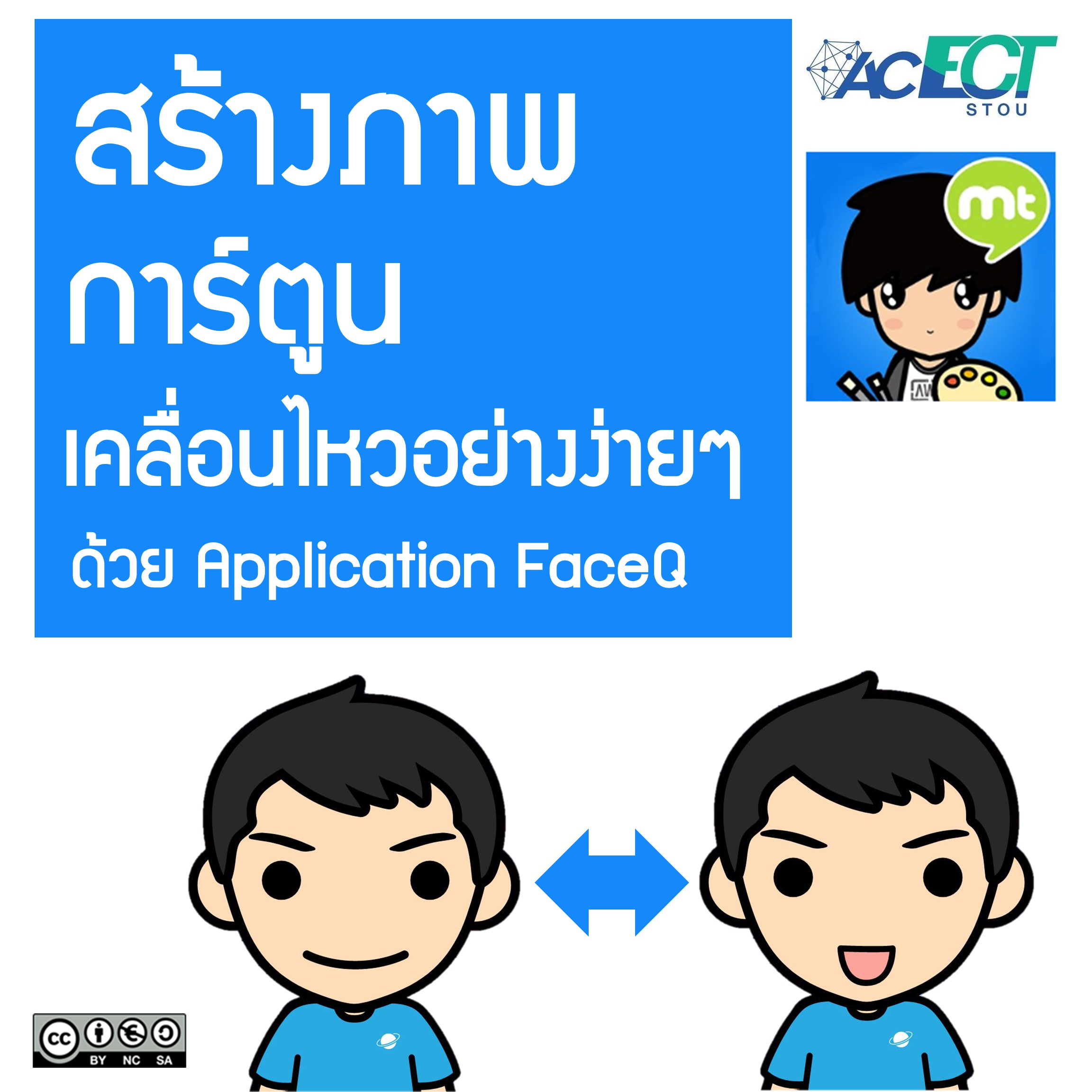 Read more about the article สร้างภาพการ์ตูนเคลื่อนไหวอย่างง่ายๆ ด้วย Application FaceQ